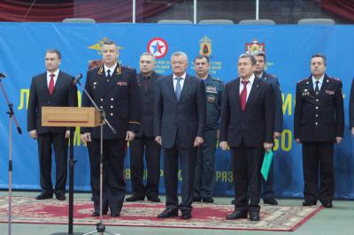 Олег Ковалёв и Николай Пилюгин дали старт чемпионату МВД России по самбо